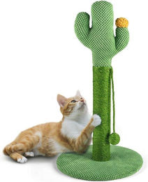 Famanu Kratzbaum Cactus für Katzen in Grün mit Spielball und Sisal 58 cm hoch – Bild 1 von 1
