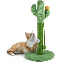 Produktbild von Famanu Kratzbaum Cactus für Katzen in Grün mit Spielball und Sisal 58 cm hoch