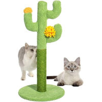 Produktbild von Famanu Kratzbaum Cactus in Grün mit Sisal für Katzen und Kätzchen 60 cm hoch