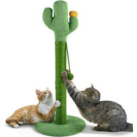 Produktbild von Famanu Kratzbaum Cactus in Grün mit Spielhaus und Sisal für Katzen, 83 cm hoch