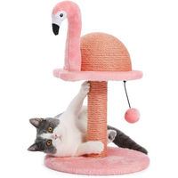 Produktbild von Famanu Kratzbaum Flamingo Rosa mit Liegefläche aus Sisal und Plüsch