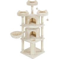 Produktbild von Famanu Kratzbaum für große Katzen in Beige mit 174 cm Höhe aus Plüsch und Metall