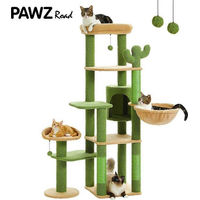 Produktbild von Famanu Kratzbaum für große Katzen mit Katzenhaus und Sisal in Grün, 150 cm hoch