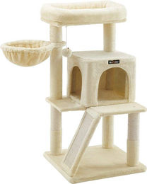 Famanu Kratzbaum für große Katzen mit Lounge und Spielball in Beige – Bild 1 von 1