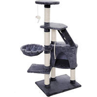 Produktbild von Famanu Kratzbaum für Katzen 120 cm mit Höhle und Sisalpfosten in Anthrazit