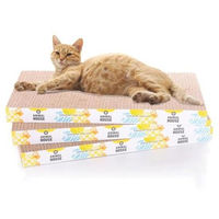 Produktbild von Famanu Kratzbaum für Katzen aus brauner Kratzpappe mit dreiteiligem Umkehrdesign