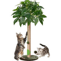 Produktbild von Famanu Kratzbaum für Katzen aus Holz mit Plüsch und Sisal in Grün