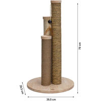 Produktbild von Famanu Kratzbaum für Katzen aus Jute, Sisal und Seegras in Beige 70 cm