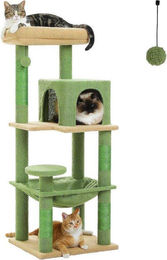 Famanu Kratzbaum für Katzen aus Metall und Plüsch in Grün und Grau – Bild 1 von 1