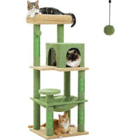 Produktbild von Famanu Kratzbaum für Katzen aus Metall und Plüsch in Grün und Grau