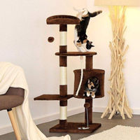 Produktbild von Famanu Kratzbaum für Katzen aus Plüsch in Braun 112 cm Höhe