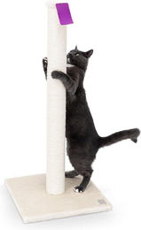 Famanu Kratzbaum für Katzen aus Plüsch und Sisal in Beige 90 cm hoch – Bild 1 von 1