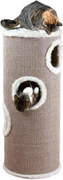 Famanu Kratzbaum für Katzen aus Plüsch und Sisal in Braun/Creme 50 x 50 x 120 cm – Bild 1 von 1