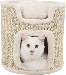 Famanu Kratzbaum für Katzen aus Plüsch und Sisal in Grau und Natur – Bild 1 von 1