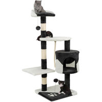Produktbild von Famanu Kratzbaum für Katzen aus Plüsch und Sisal in Mittel mit 112 cm Höhe