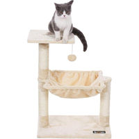 Produktbild von Famanu Kratzbaum für Katzen aus Samt in Beige 50 x 50 x 70 cm