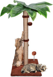 Famanu Kratzbaum für Katzen aus Sisal mit Spielbällen 80 cm Braun – Bild 1 von 1
