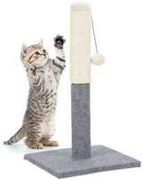 Famanu Kratzbaum für Katzen aus Sisal mit Spielball in Grau – Bild 1 von 1