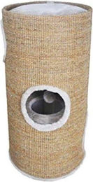 Famanu Kratzbaum für Katzen aus Sisal und Plüsch in Braun 36 x 36 x 70 cm – Bild 1 von 1
