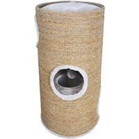 Produktbild von Famanu Kratzbaum für Katzen aus Sisal und Plüsch in Braun 36 x 36 x 70 cm
