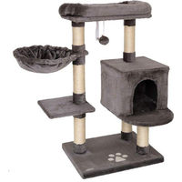 Produktbild von Famanu Kratzbaum für Katzen aus Sisal und Plüsch in Grau mit 93 cm Höhe