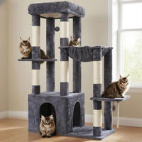 Produktbild von Famanu Kratzbaum für Katzen groß aus Plüsch und Sisal in Beige oder Grau