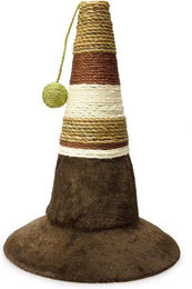 Famanu Kratzbaum für Katzen in Beige Braun Weiß mit Schlafplatz und Seil – Bild 1 von 1