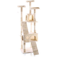 Produktbild von Famanu Kratzbaum für Katzen in Beige mit 170 cm Höhe, Plattformen, Häusern und Sisal-Elementen