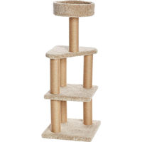 Produktbild von Famanu Kratzbaum für Katzen in Beige mit Kratzsäulen und MDF-Elementen