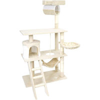 Produktbild von Famanu Kratzbaum für Katzen in Beige-Weiß mit 141 cm Höhe und Sisal-Elementen