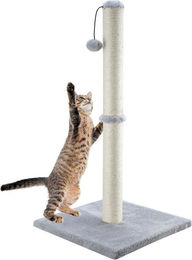 Famanu Kratzbaum für Katzen in Grau aus Sisal und Plüsch 34 Zoll – Bild 1 von 1