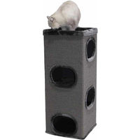 Produktbild von Famanu Kratzbaum für Katzen in Grau mit Plüsch und Anti-Rutsch-Funktion 98 cm
