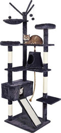 Famanu Kratzbaum für Katzen in Grau mit Sisal und 210 cm Höhe – Bild 1 von 1