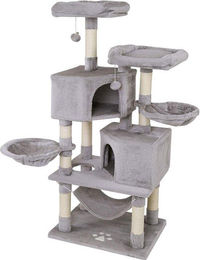 Famanu Kratzbaum für Katzen in Grau mit Sisal und Liegemöglichkeiten – Bild 1 von 1