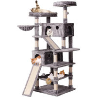Produktbild von Famanu Kratzbaum für Katzen in Grau mit Sisal und Spielzeug