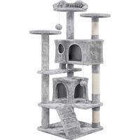 Produktbild von Famanu Kratzbaum für Katzen in Grau mit Sisalsäulen und Spielmöglichkeiten