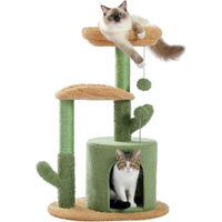 Produktbild von Famanu Kratzbaum für Katzen in Grün aus Stoff mit 78 cm Höhe