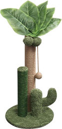 Famanu Kratzbaum für Katzen in Grün mit Hängematte und Katzenhaus aus Sisal – Bild 1 von 1