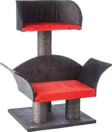 Famanu Kratzbaum für Katzen in Schwarz mit 70 cm Höhe und Strass-Dekor – Bild 1 von 1