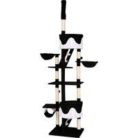 Produktbild von Famanu Kratzbaum für Katzen in Schwarz-Weiß mit Sisal und höhenverstellbar