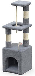 Famanu Kratzbaum für Katzen Kompakt in Grau mit 88 cm Höhe und Sisal – Bild 1 von 1