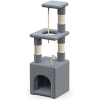 Produktbild von Famanu Kratzbaum für Katzen Kompakt in Grau mit 88 cm Höhe und Sisal