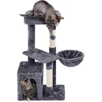 Produktbild von Famanu Kratzbaum für Katzen mit Aussichtsplattform und Katzenhöhle in Grau