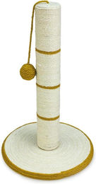 Famanu Kratzbaum für Katzen mit Ball aus Sisal in Weiß und Gold 30 x 30 x 46 cm – Bild 1 von 1