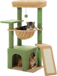 Famanu Kratzbaum für Katzen mit Cactus Design, Hangmatte und Plattform, 90 cm, Grün – Bild 1 von 1