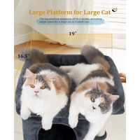 Produktbild von Famanu Kratzbaum für Katzen mit Fensterhängematte und Stauraum in Grau mit Sisal