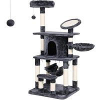 Produktbild von Famanu Kratzbaum für Katzen mit Hängematte, Höhle und Sisal-Spielbereichen in Grau