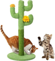 Famanu Kratzbaum für Katzen mit Hängematte und Katzenhaus aus Sisal in Grün – Bild 1 von 1
