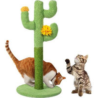 Produktbild von Famanu Kratzbaum für Katzen mit Hängematte und Katzenhaus aus Sisal in Grün