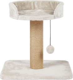 Famanu Kratzbaum für Katzen mit Katzenhaus und Hängematte aus Plüsch in Beige – Bild 1 von 1